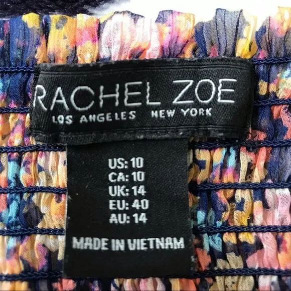 Rachel Zoe Floral Tiered Maxi Dress Size 10 - Picture 7 of 11